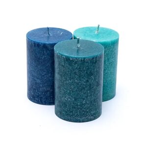 Kaars Ocean set 3 stuks