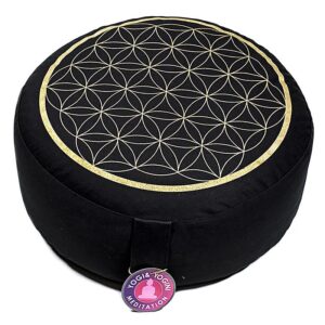 Meditatiekussen Flower of Life Goudkleurig
