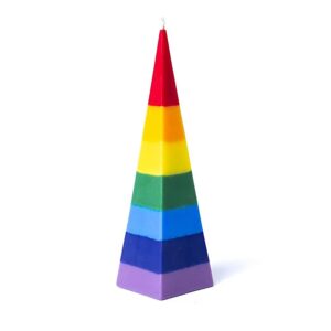 Piramide Kaars Chakra Geurloos 21cm 2 stuks