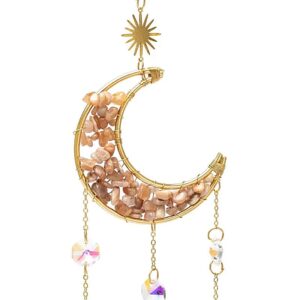 Suncatcher maan roze maansteen 8x37cm
